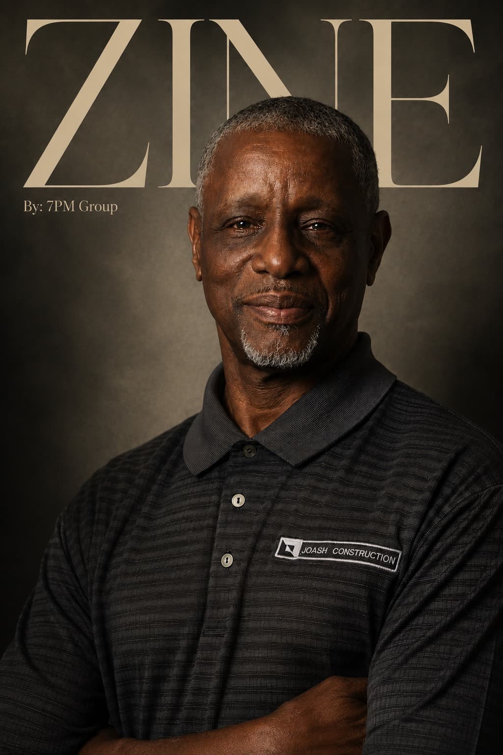 Joseph Scott Sr., owner of Joash Construction, photographed for the 7PM Zine cover